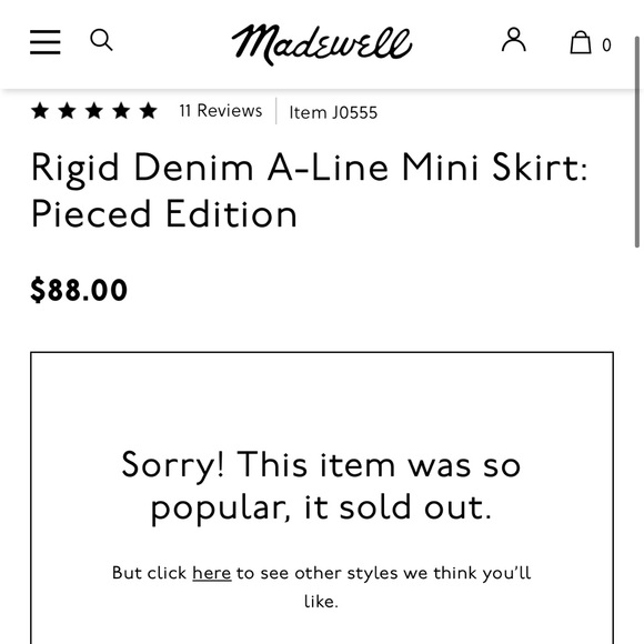 Madewell | Denim A-line mini skirt - Picture 5 of 11